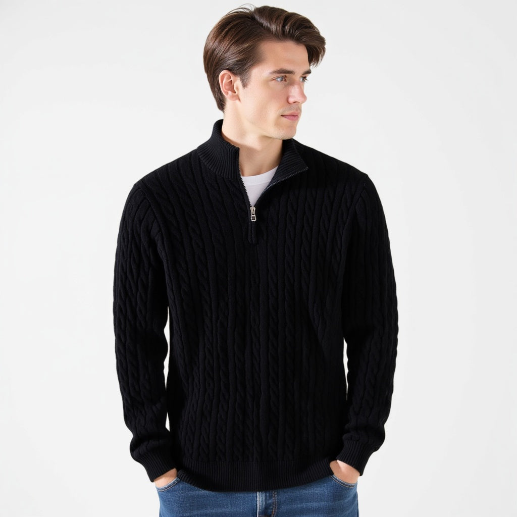 Zipped Cable Sweater - 5-Pack