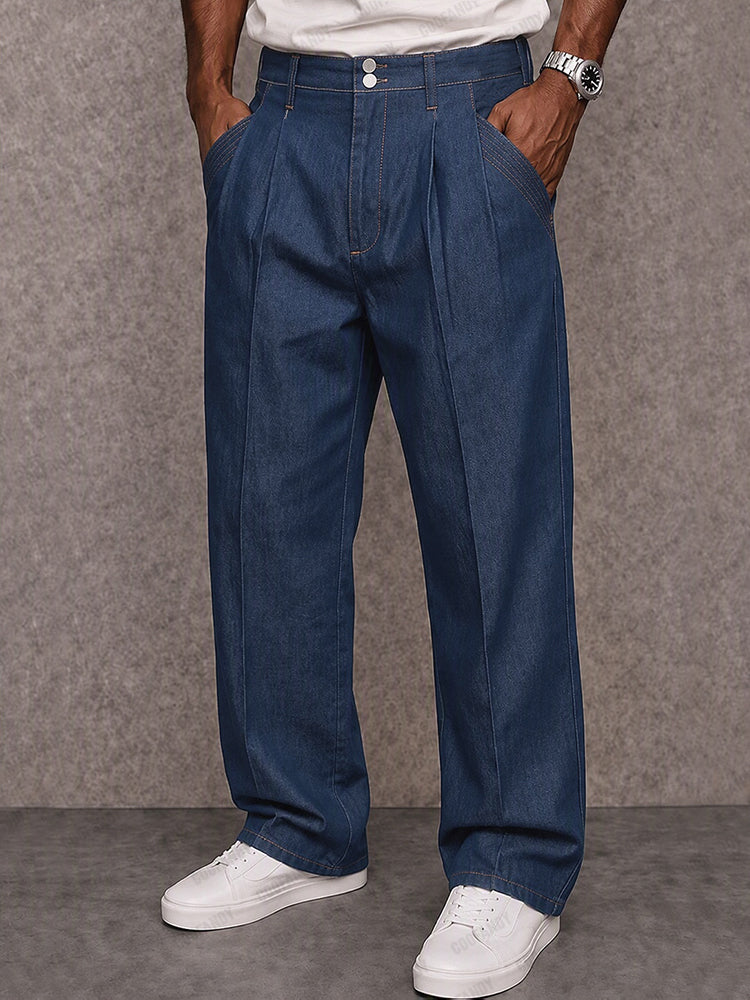 Casual Denim-Look 100% Cotton Pants