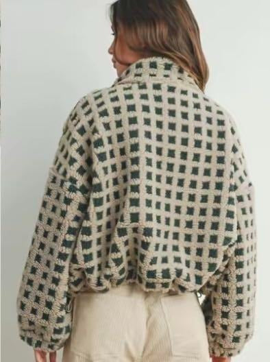 Havana Check Fleece Jacket
